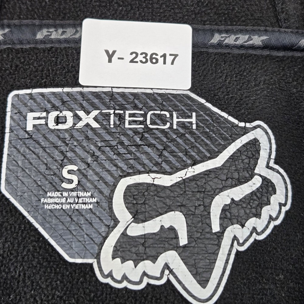 Fox Men Sweatshirt S Black Head FOXTECH Activewear Gorpcore Zipper Logo - Picture 2 of 8